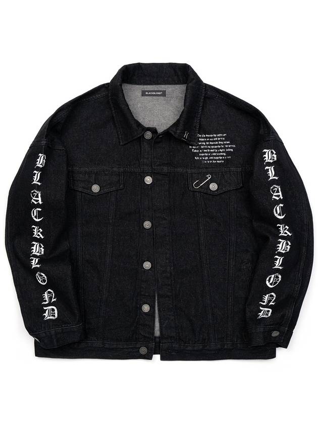 Crushed Faith Denim Jacket Black - BLACKBLOND - BALAAN 2