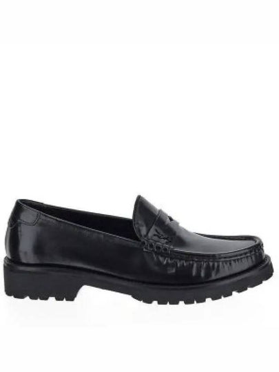 Monogram Leather Loafers Black - SAINT LAURENT - BALAAN 2