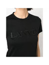 Women s T shirt Sweatshirt Curve Logo Short Sleeve RWTS0030 J20810 - LANVIN - BALAAN 5