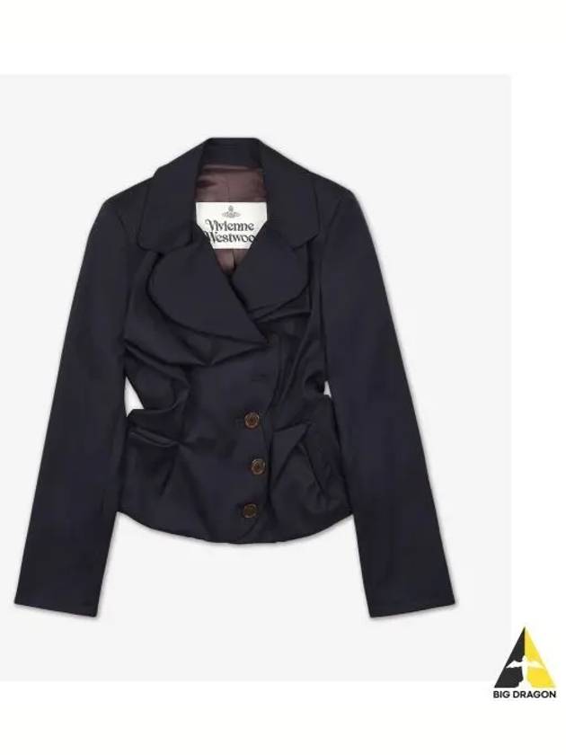 Women's Single Breasted Blazer Jacket Navy - VIVIENNE WESTWOOD - BALAAN 2