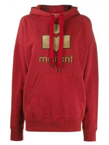 Mansel Big Logo Hoodie Red - ISABEL MARANT - BALAAN 1