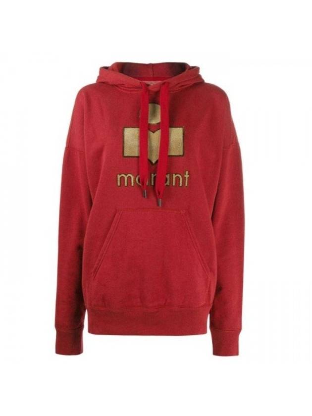 Mansel Big Logo Hoodie Red - ISABEL MARANT - BALAAN 1