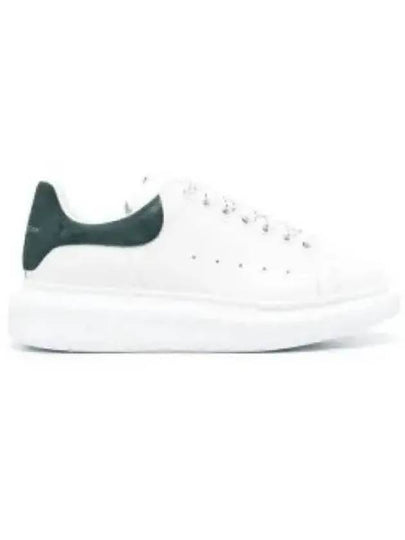 Women's Oversized Suede Tab Low Top Sneakers Dark Green White - ALEXANDER MCQUEEN - BALAAN 2