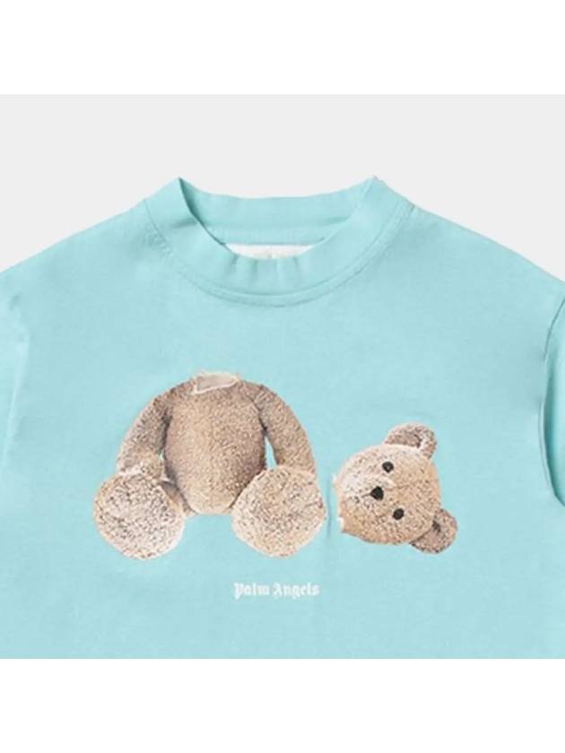 Kids Kill the Bear Printing Round Short Sleeve Light Blue PGAA002S22JER001 4060 - PALM ANGELS - BALAAN 2