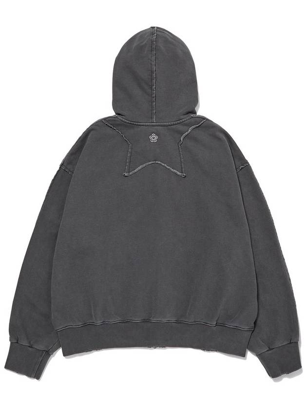 Mugung Vintage Two-Way Zip-Up Hoodie Charcoal - ULKIN - BALAAN 5