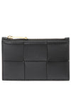 Intrecciato Zipper Card Wallet Black - BOTTEGA VENETA - BALAAN 2