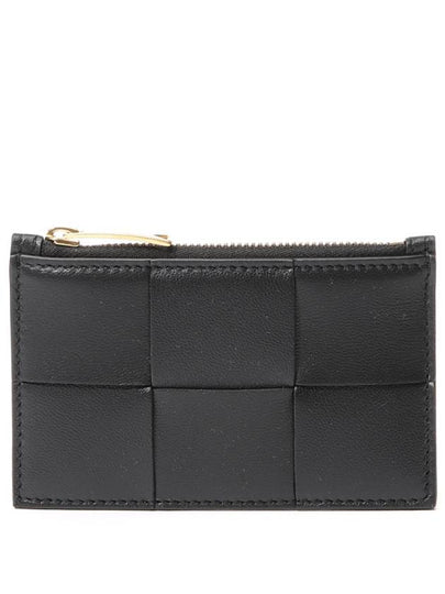 Intrecciato Zipper Card Wallet Black - BOTTEGA VENETA - BALAAN 2