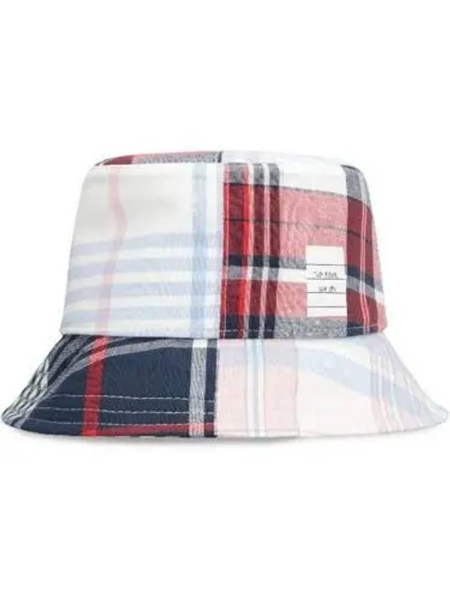 Patchwork Check Bucket Hat - THOM BROWNE - BALAAN 3