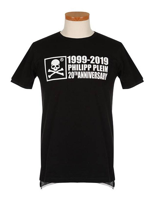 20th Anniversary Crew Neck Cotton Short Sleeve T-Shirt Black - PHILIPP PLEIN - BALAAN 2