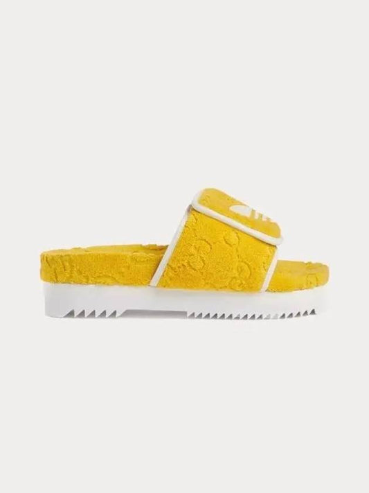 ADIDAS Women s Yellow Logo Slide Sandals Slippers 702398 UU010 7171 - GUCCI - BALAAN 1