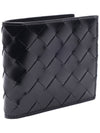 Intrecciato Half Wallet Black - BOTTEGA VENETA - BALAAN 4