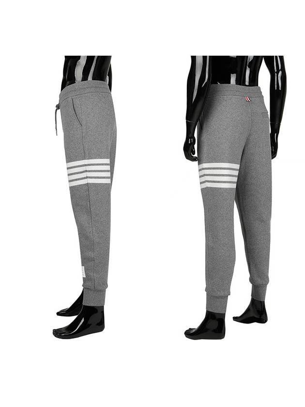 4 Bar Stripe Sweat Track Pants Grey - THOM BROWNE - BALAAN 1