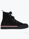 RWB Stripe Canvas Tartan Sole Collegiate High Top Sneakers Black - THOM BROWNE - BALAAN 2