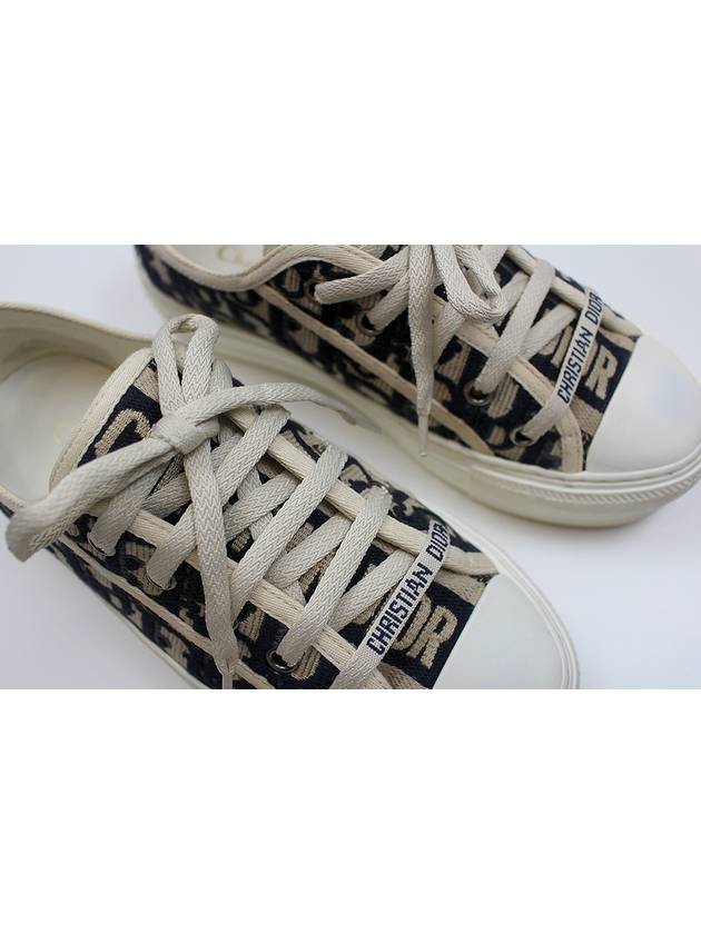 Walk Oblique Cotton Sneakers Deep Blue Size 34 5 KCK211OBE S56B - DIOR - BALAAN 5