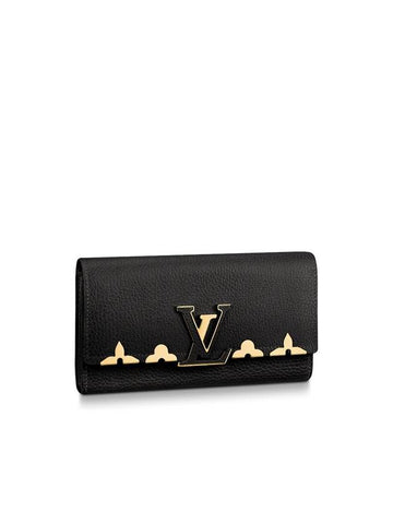 Capucines Long Wallet Black - LOUIS VUITTON - BALAAN 1