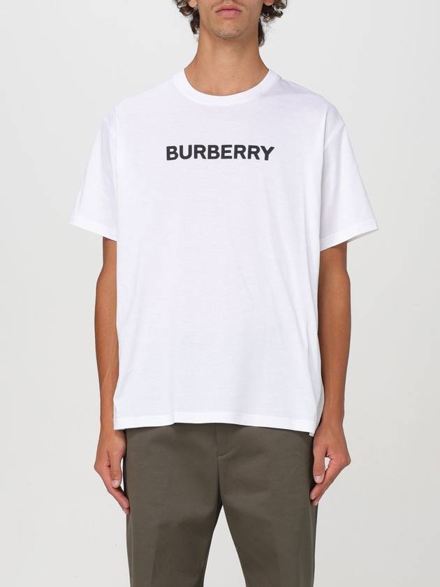 Logo Print Short Sleeve T-Shirt White - BURBERRY - BALAAN 2