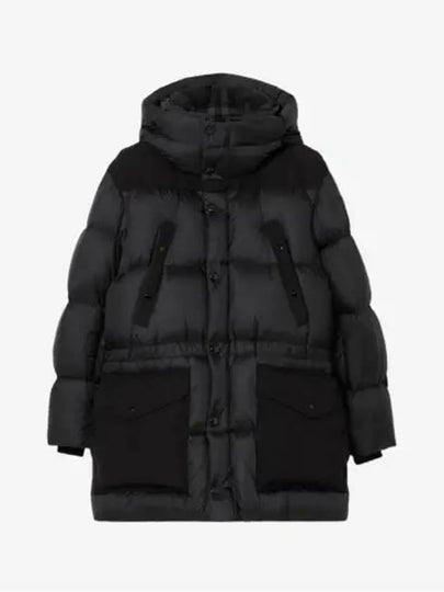 Logo Applique Nylon Puffer Padding Charcoal Grey - BURBERRY - BALAAN 2