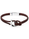 Gancini Leather Bracelet Silver Brown - SALVATORE FERRAGAMO - BALAAN 6