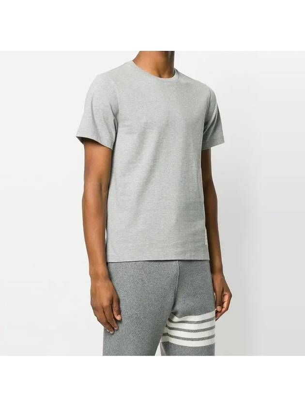 Men's Side Slit Relaxed Short Sleeve T-Shirt Light Grey - THOM BROWNE - BALAAN 9