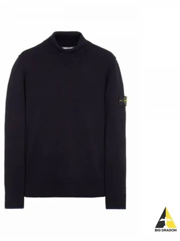 Wappen Patch Wool Turtleneck Navy - STONE ISLAND - BALAAN 2