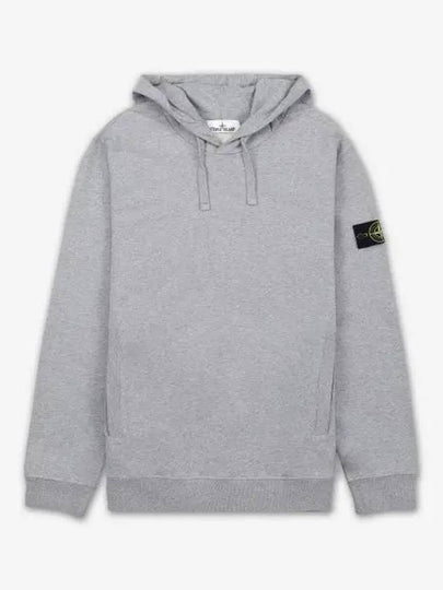 Wappen Patch Brushed Cotton Fleece Hoodie Grey - STONE ISLAND - BALAAN 2