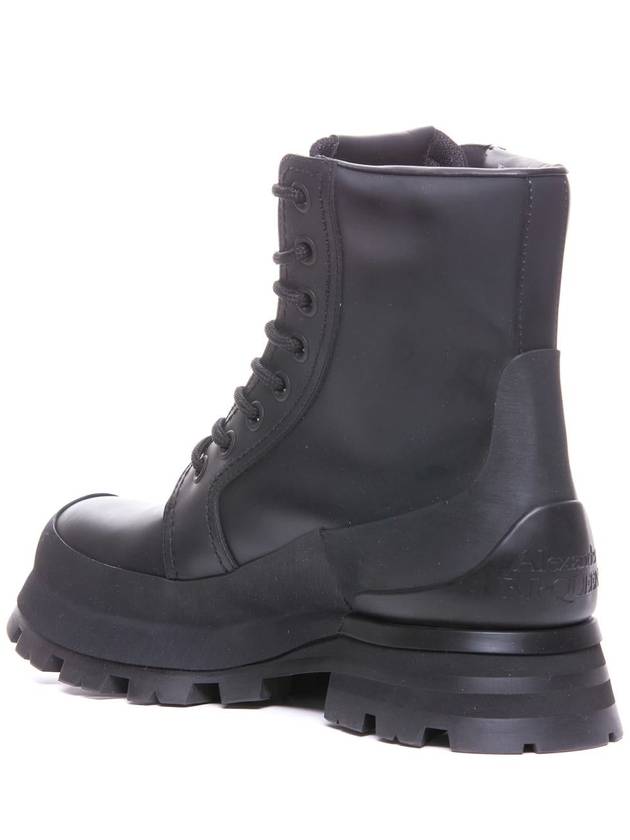 Wander Leather Combat Boots Black - ALEXANDER MCQUEEN - BALAAN 4