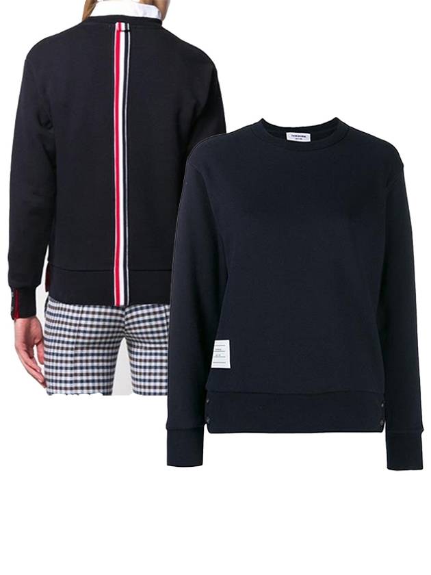 Center Back RWB Stripe Classic Loopback Crewneck Sweatshirt Navy - THOM BROWNE - BALAAN 2