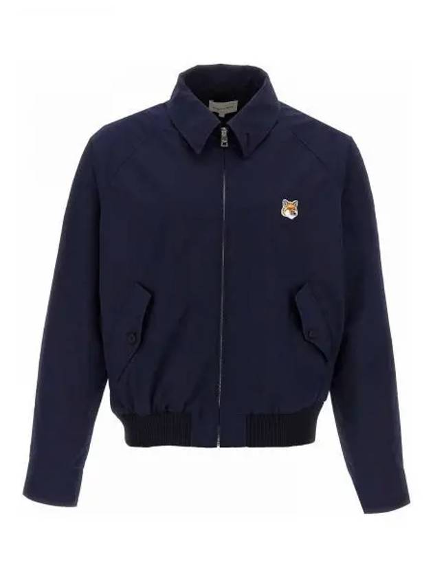 Harrington Zip-Up Jacket Navy - MAISON KITSUNE - BALAAN 2