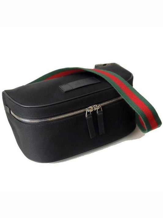 Web Line Techno Canvas Belt Bag Black - GUCCI - BALAAN 2