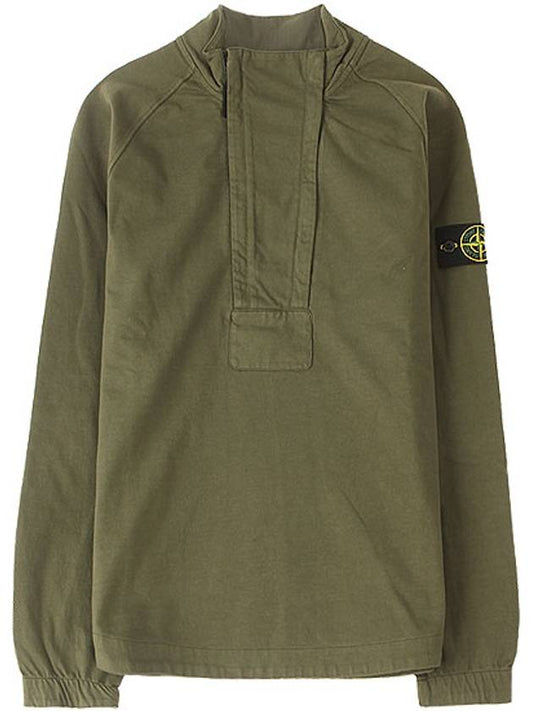 Wappen Patch Cotton Sweatshirt Green - STONE ISLAND - BALAAN 2