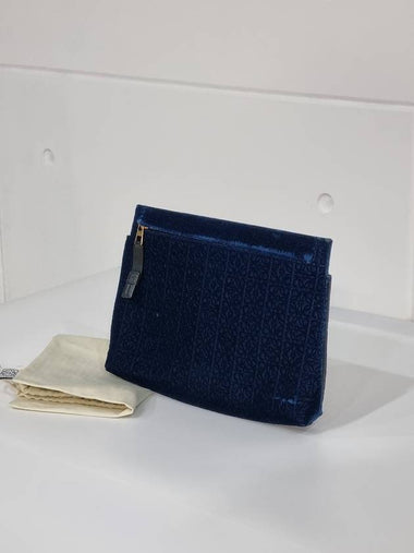 Direx satin blue clutch - LOEWE - BALAAN 1