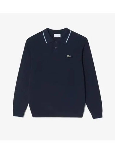 Men s Basic Polo Sweater Dark Navy - LACOSTE - BALAAN 1