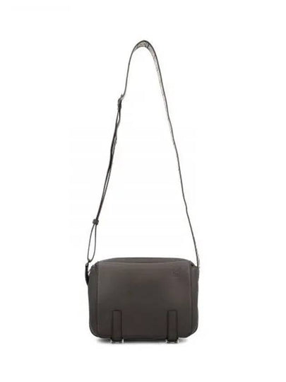 Military Leather Messenger Bag Dark Grey - LOEWE - BALAAN 2