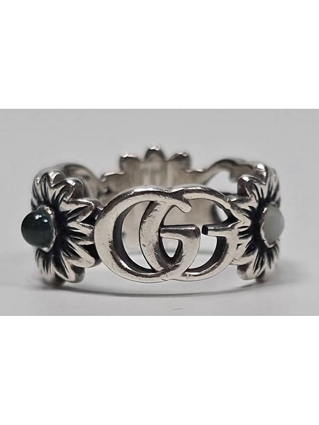 Double G Vintage Sterling Silver Flower Ring No 16 - GUCCI - BALAAN 5