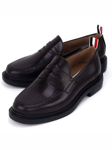 Grain Leather Penny Loafer Brown - THOM BROWNE - BALAAN 1