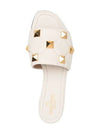 Roman Stud Slippers White - VALENTINO - BALAAN.