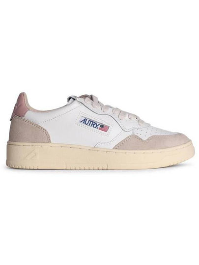 Medalist Leather Suede Low Top Sneakers White Pink - AUTRY - BALAAN 2