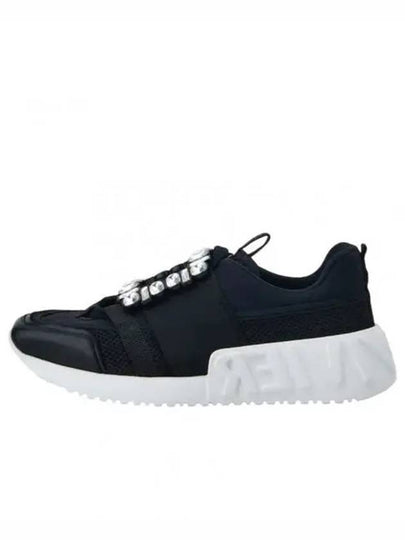 Viv Buckle Mesh Technical Low Top Sneakers Black - ROGER VIVIER - BALAAN 2