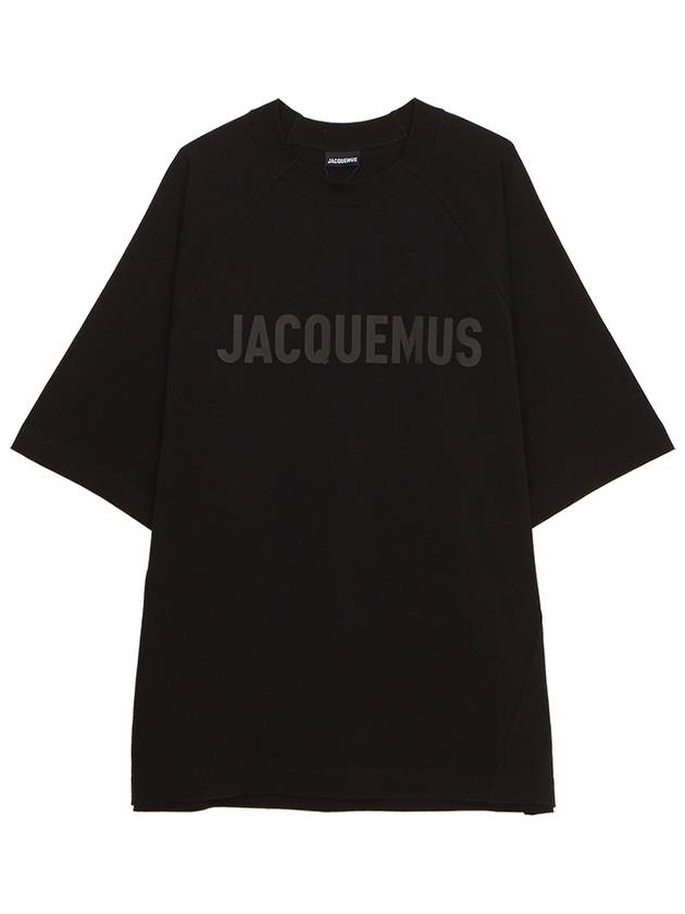 Le Typo Cotton Short Sleeve T-shirt Black - JACQUEMUS - BALAAN 2