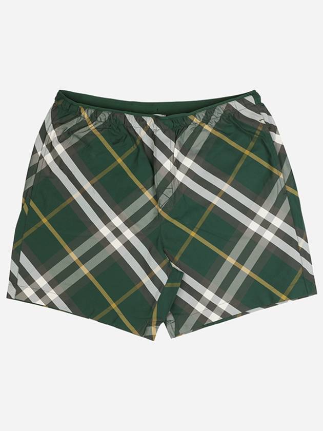 Check Twill Swim Shorts Green - BURBERRY - BALAAN 2