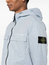 Wappen Old Effect Hooded Jacket Light Blue - STONE ISLAND - BALAAN 7