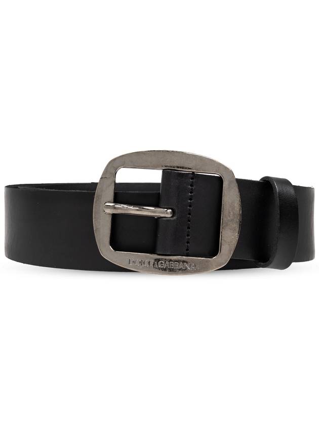 Dolce & Gabbana Leather Belt, Men's, Black - DOLCE&GABBANA - BALAAN 1