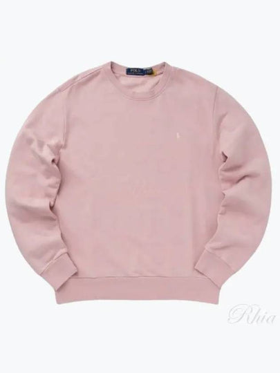 Embroidered Pony Logo Crew Neck Cotton Sweatshirt Pink - POLO RALPH LAUREN - BALAAN 2