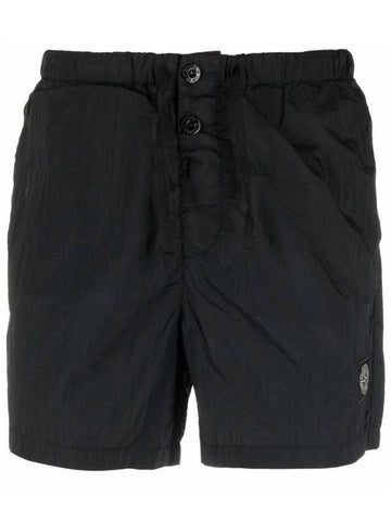 Swimming Nylon Trunk Shorts Black - STONE ISLAND - BALAAN 1