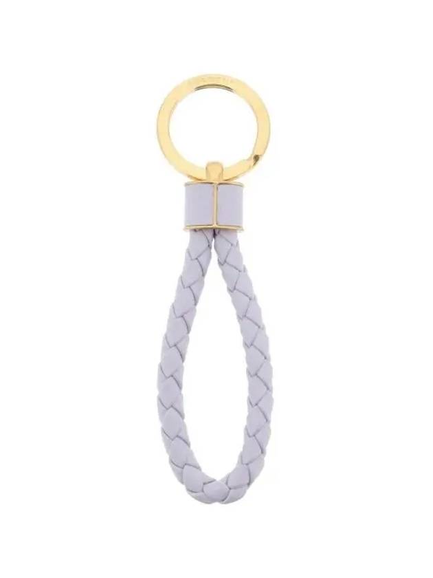 Intrecciato Lambskin Key Holder Violet - BOTTEGA VENETA - BALAAN 4