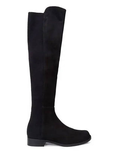 Black 5050 Suede Long Boots SSE BLK 1208783 - STUART WEITZMAN - BALAAN 1