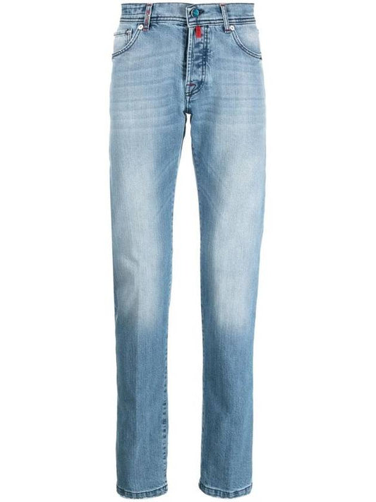 Mid Washing Straight Jeans UPNJSMJ0741B - KITON - BALAAN 1