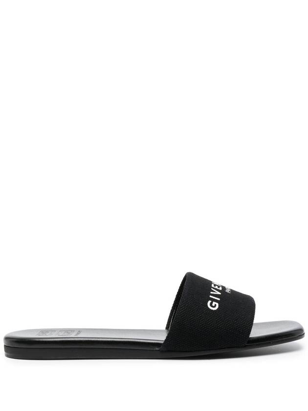 4G Logo Print Slippers Black - GIVENCHY - BALAAN 2