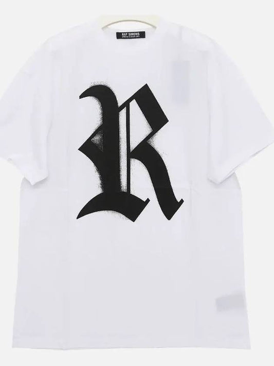 Oversized Fit Cotton Short Sleeve T-Shirt White - RAF SIMONS - BALAAN 2