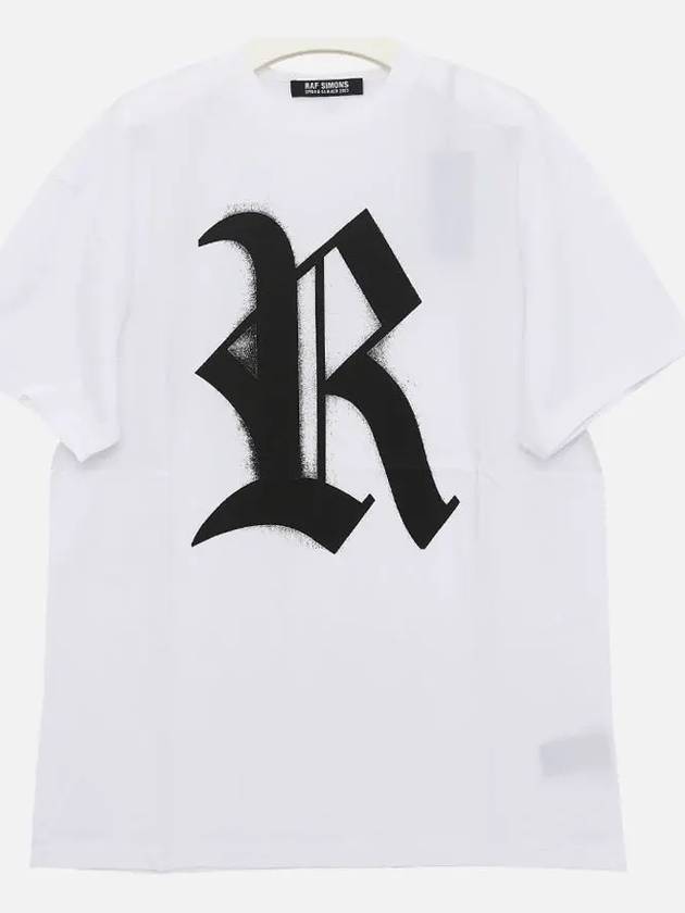 Oversized Fit Cotton Short Sleeve T-Shirt White - RAF SIMONS - BALAAN 4